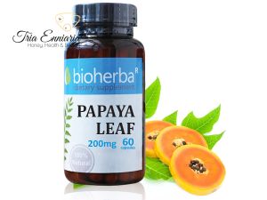 Frunze de papaya, 200 mg, 60 capsule, Bioherba